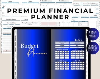 Planificador financiero / presupuesto de cheques de pago / Sobres de efectivo del rastreador de pago de deudas / Rastreador de gastos / Planificador de Goodnotes / Planificador de iPad / Planificador de Android