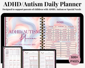 Manage Your Child&#39;s ADHD/Autism with Ease - Our Digital Planner Includes Doctor/Therapy Tracker, Task Lists, and More!