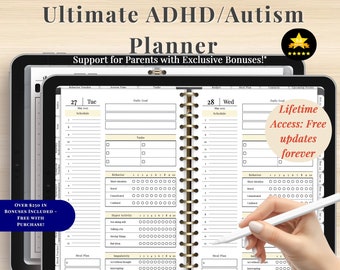 Digital Daily Planner for Parents of Children with ADHD and Autism 2023-2025, 2 YEARS - Stay Organized and Support Your Child's Well-being!