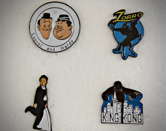 Vintage Hollywood movies pins / Enamel / 90s / to choose from / see description
