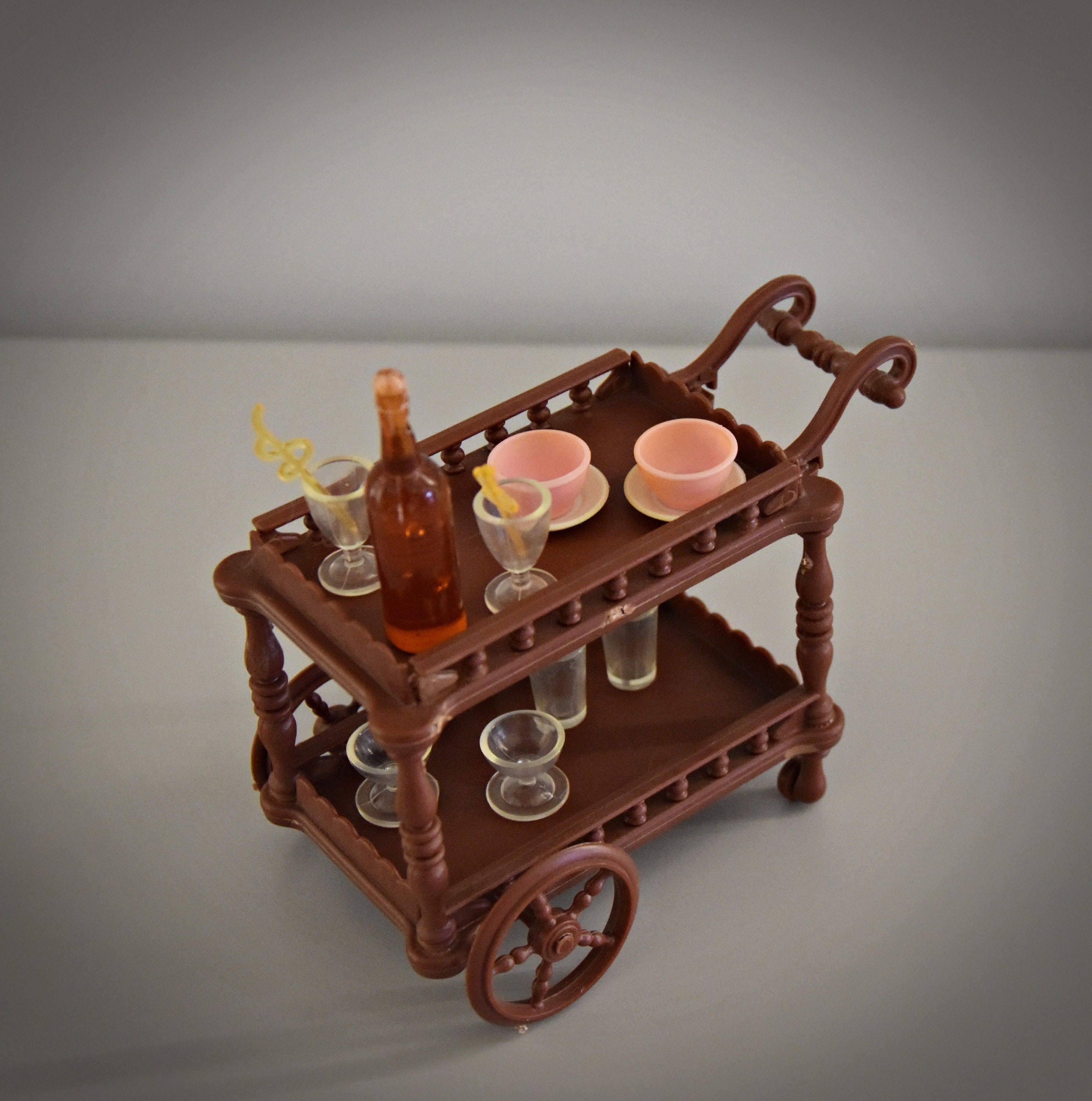 wooden tea trolley toy