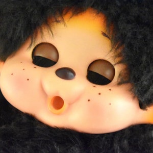 Prachtige vintage Toho Daisuke Monchhichi / 30 cm / Slaapogen / Jongen / schattige outfit in nieuwstaat / Japan / jaren '70 afbeelding 5