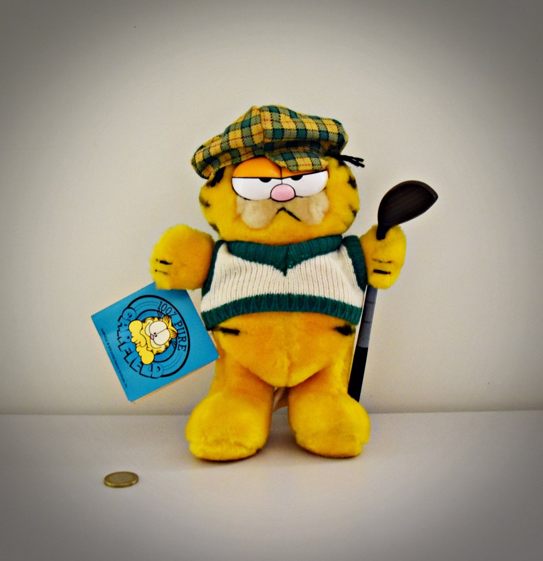Vintage Garfield Plush Cuddly Toy golfer / Etsy