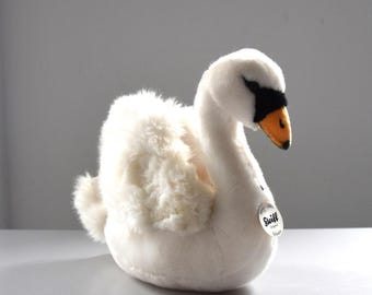 Beautiful vintage original Steiff Swan Schana / EAN 280146 / All 3 IDs / Classic Series / 1990s / West Germany / Collector's item