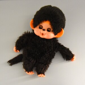 Prachtige vintage Toho Daisuke Monchhichi / 30 cm / Slaapogen / Jongen / schattige outfit in nieuwstaat / Japan / jaren '70 afbeelding 4