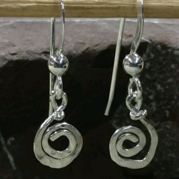 Spiral Earrings Sterling Silver