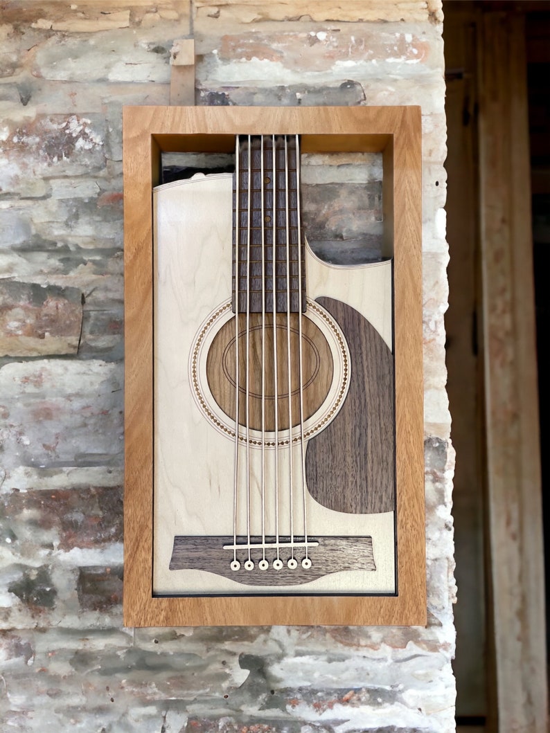 Acoustic Guitar or Bass Guitar Wall Art Decor for Music Fan Etsy
