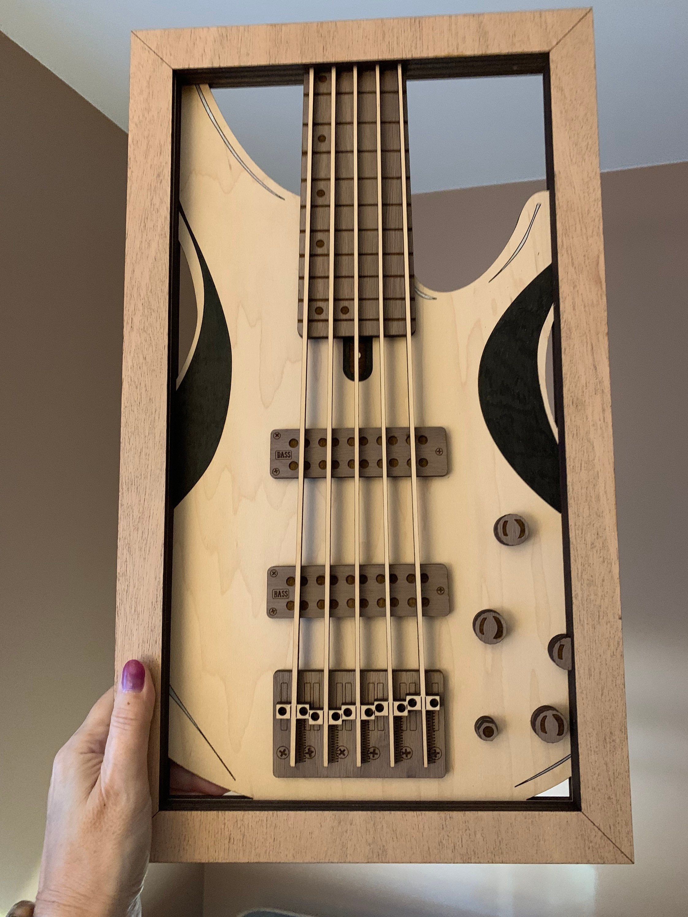 Acoustic Guitar or Bass Guitar Wall Art Decor for Music Fan Etsy