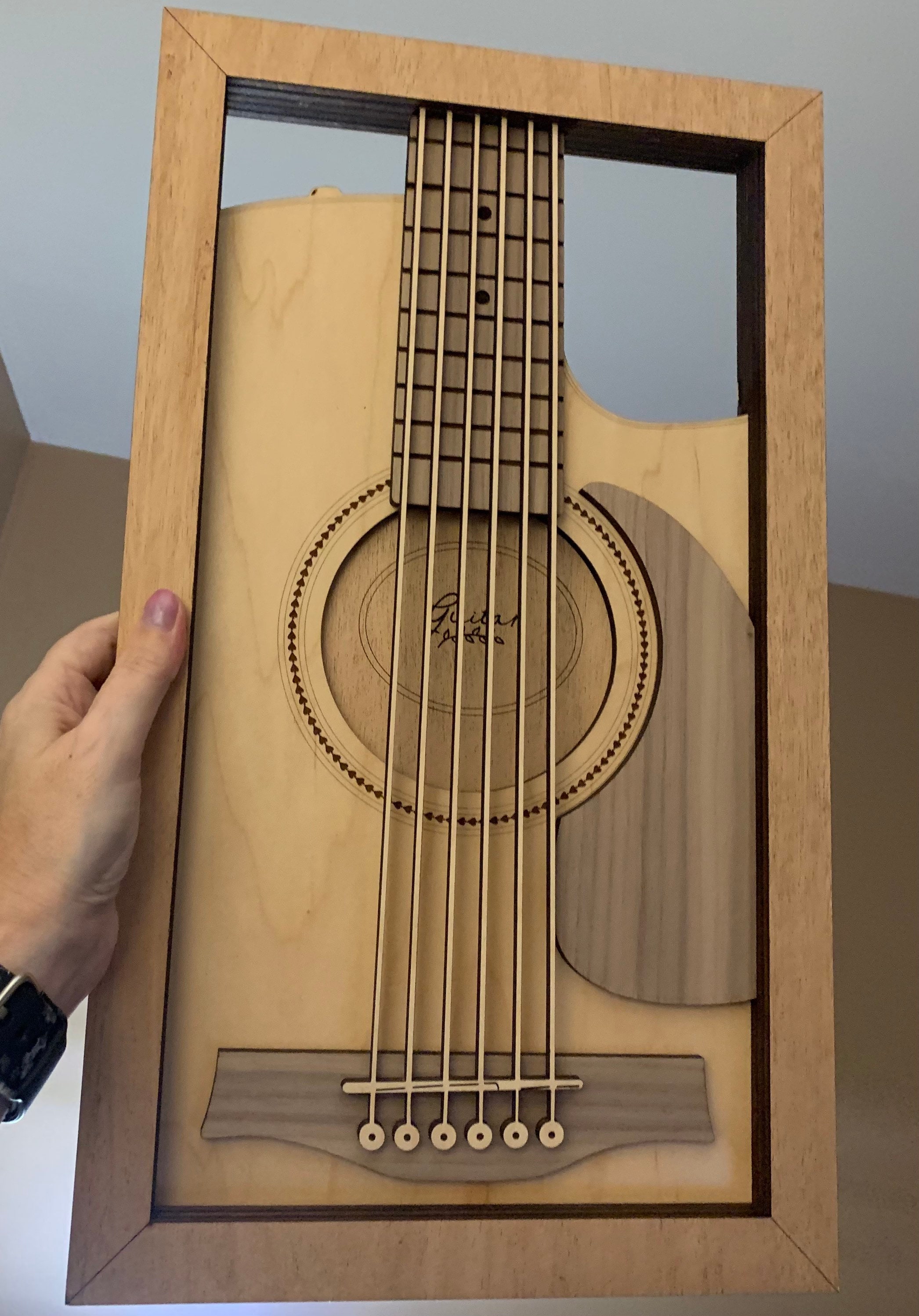 Acoustic Guitar or Bass Guitar Wall Art Decor for Music Fan Etsy