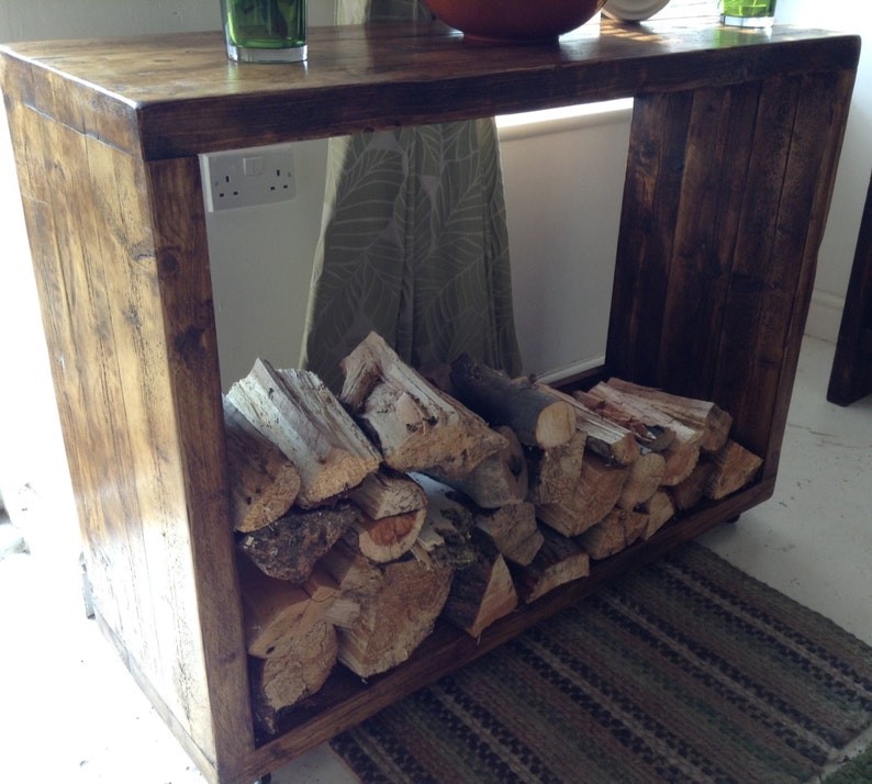 A Large Lehon Log Store/ TV stand Etsy