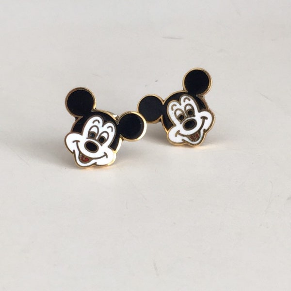 vintage 90's Mickey Mouse enamel stud earrings