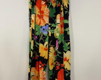 Vintage 90’s JAMS WORLD floral drawstring culottes size large