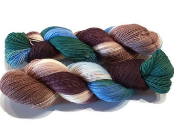 Trekking 4ply sock yarn 75/25 hand dyed 420 m/100g fingering No. 365