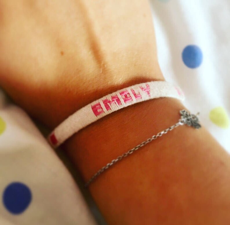 Personalised Woven Name Bracelet Choose your own design from Etsy