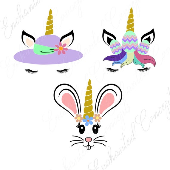Download Easter Unicorn Svg Easter Bonnet Die Cutting File Easter Etsy