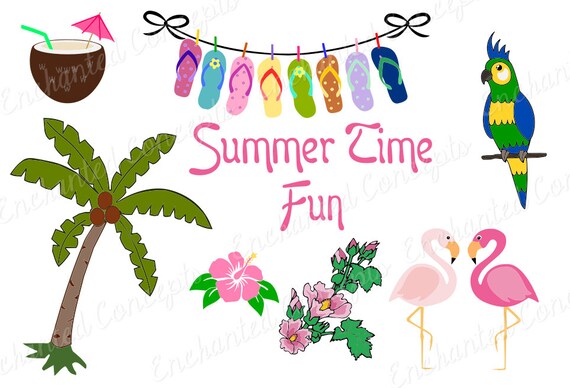 Download Summer Time Bundle Svg Pink Flamingo Cutting File Flip Flops Etsy