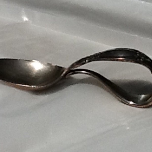 Bent Handle Silver Baby Spoon Etsy
