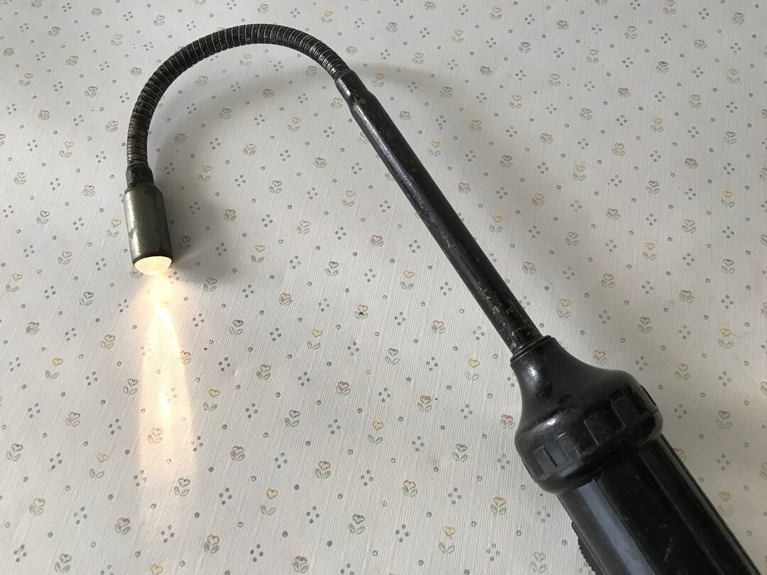 RARE Gooseneck Flashlight IT WORKS Circa 1945 Battery Operated Etsy