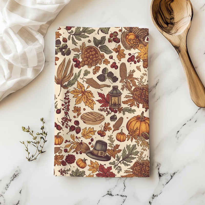 Vintage Autumn Tea Towels - Etsy