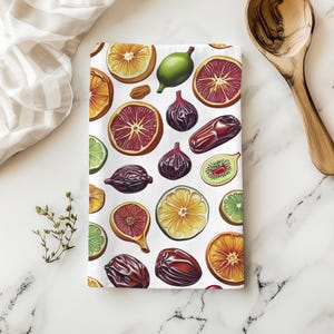Fruit Tea Towel, Kitchen Decor, Home Decor Gift, Decorative Tea Towel, Cotton tea towel, Polyester tea towel, Gift for Her, Hostess Gift