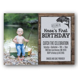 Fishing Party Birthday Invitation Printable Invitation Any - Etsy