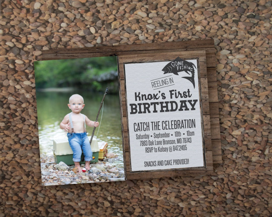 Fishing Party Birthday Invitation Printable Invitation Any - Etsy
