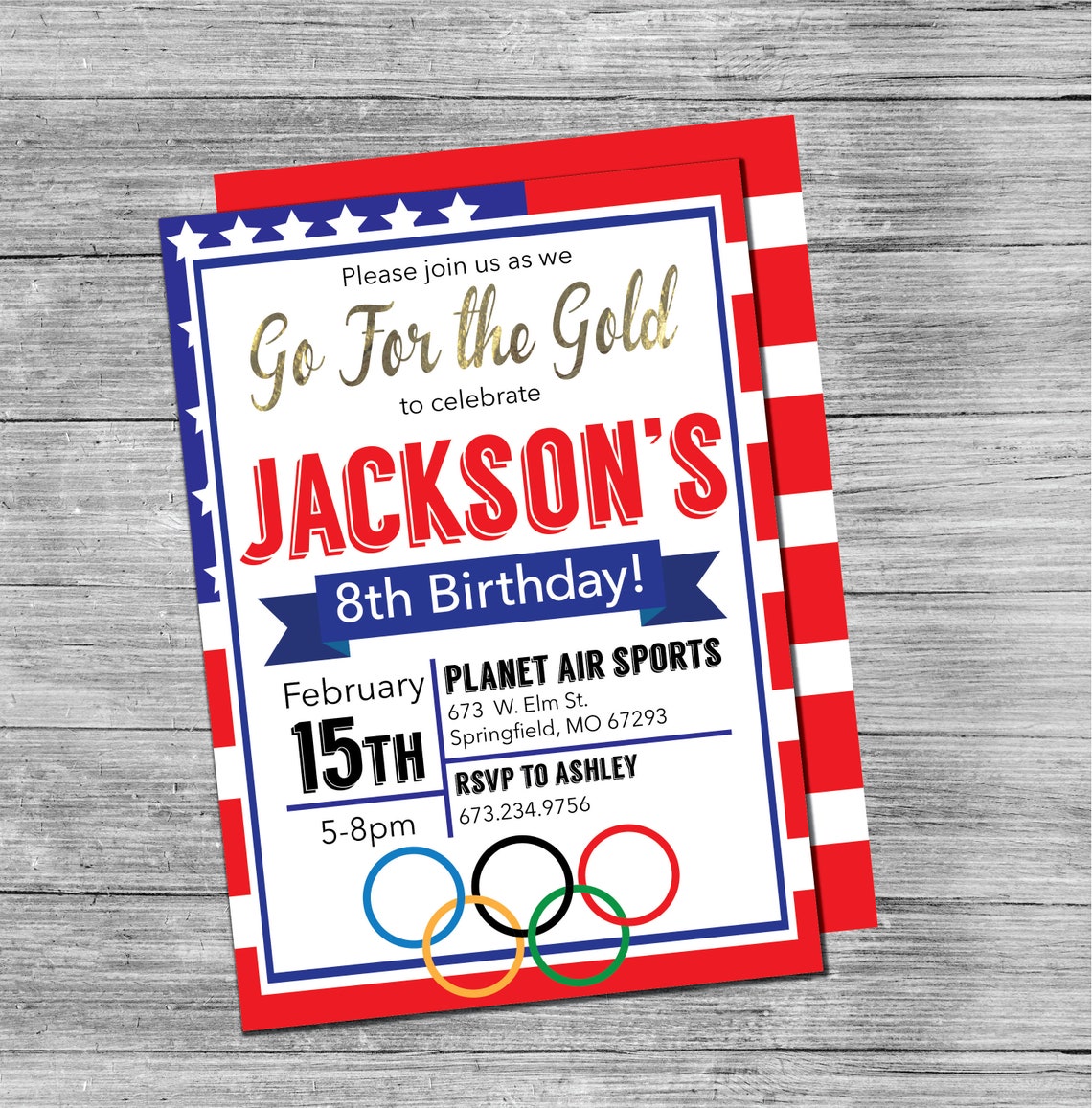 Olympics Party Birthday Invitation Printable Invitation Any Etsy
