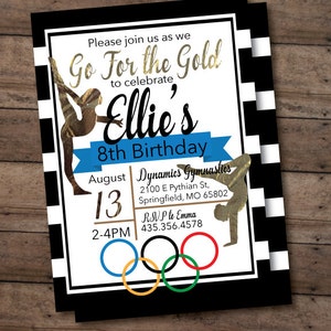 Jeux Olympiques Fete Invitation Anniversaire Invitation Etsy