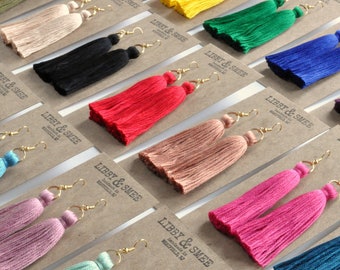 Tassel Earrings, 25 Colors to Choose From, Long or Mini Tassel Earrings, Best Bohemian Earrings, Black Red Tassel Earrings, Tassle Earrings