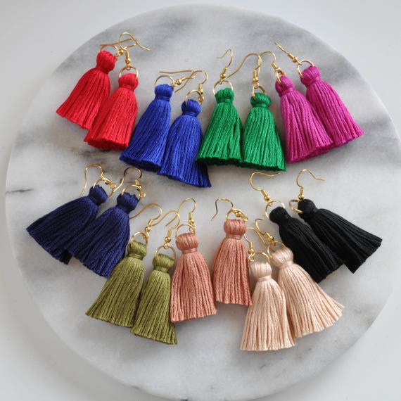 YouBella Jewellery Earrings for women Crystal Tassel Handmade Earrings for  Girls and Women (Red)
