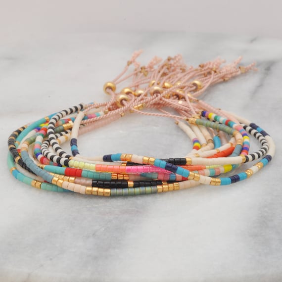 Boho Multicolor Letter Beads Bohemian Adjustable Charm Bangles Bracelets -  China Bracelet and Jewelry price