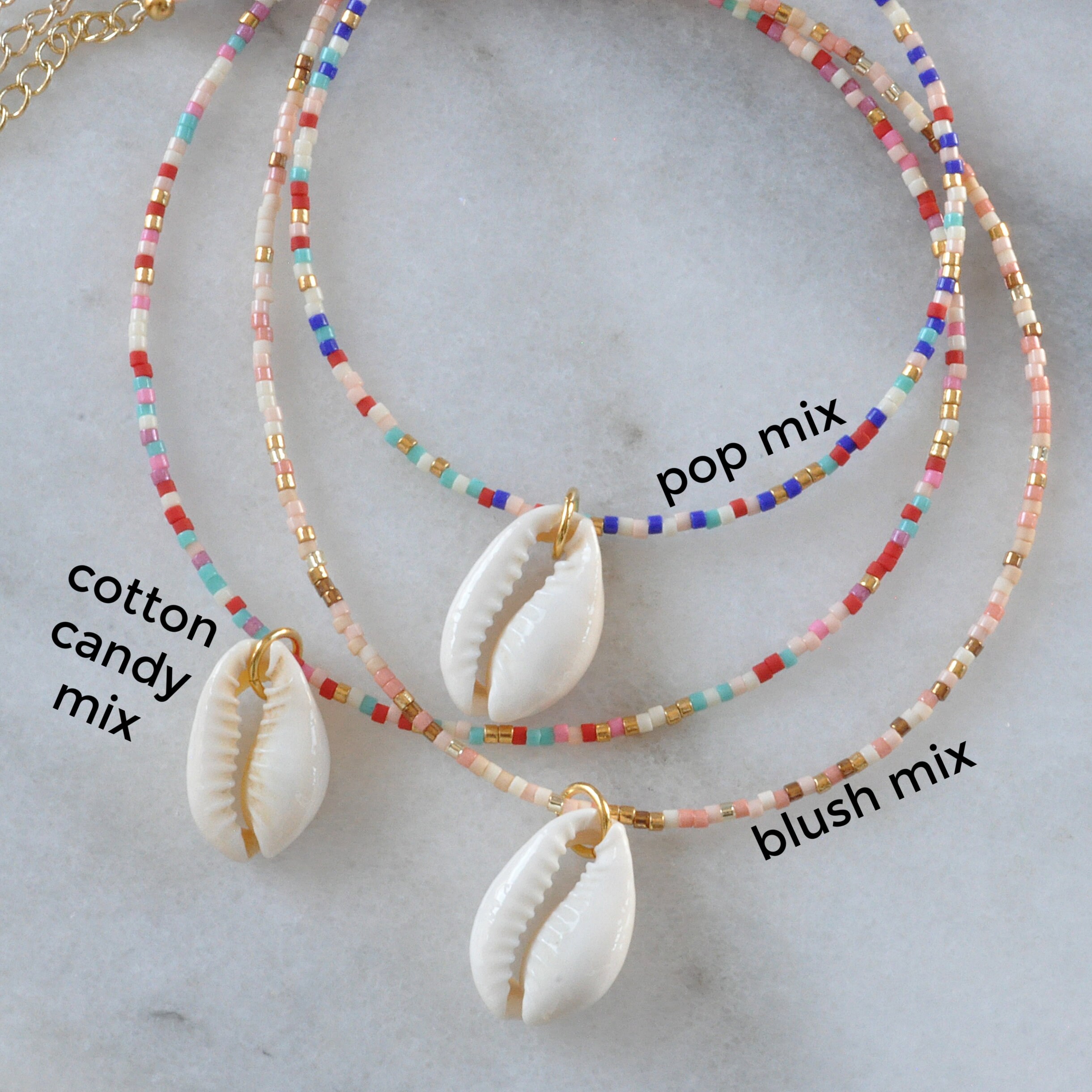 Seashell Choker Necklace, Cowrie Shell Choker, Cowrie Choker, Beaded ...
