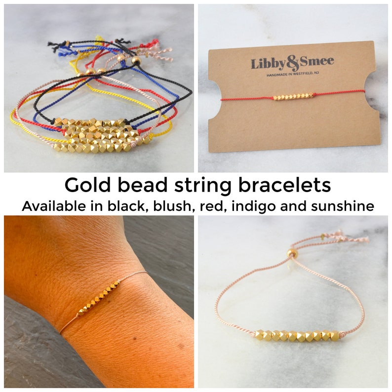 Adjustable String Bracelet, Seed Bead Bracelet, Tiny Beaded Bracelets, Layering Bracelet, Friendship Bracelet, Minimalist Everyday Bracelet image 5
