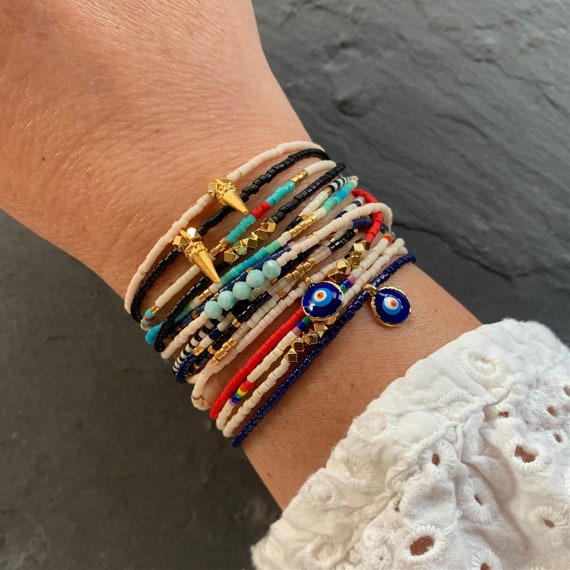 Layering Bracelets Dainty Beaded Bracelets Seed Bead Bracelet Beaded Anklet Bead Ankle Bracelet Colorful Minimalist Everyday Bracelet Etsy Canada