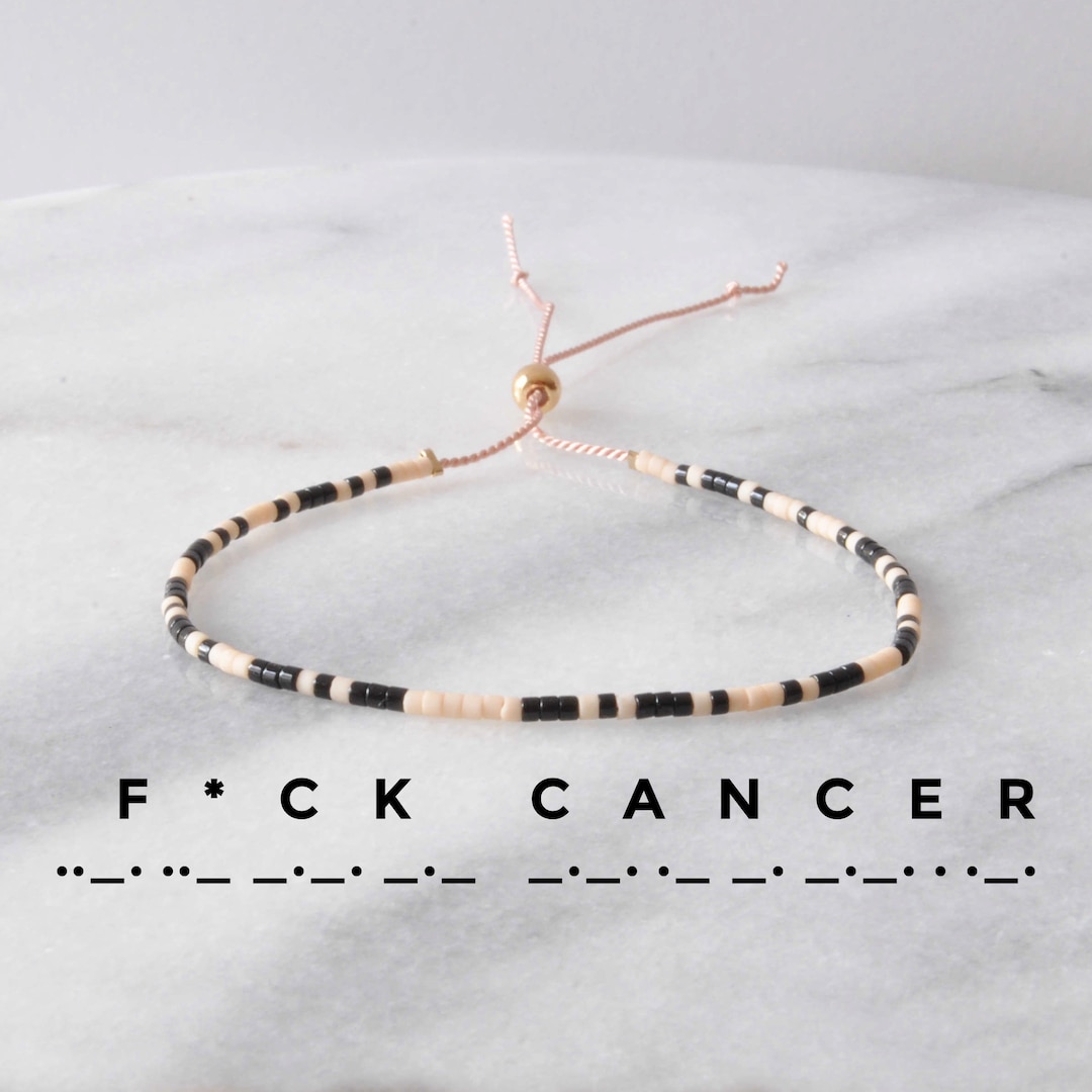 Fuck Cancer Morse Code Bracelet: Chemo Gift, Cancer Survivor - Etsy