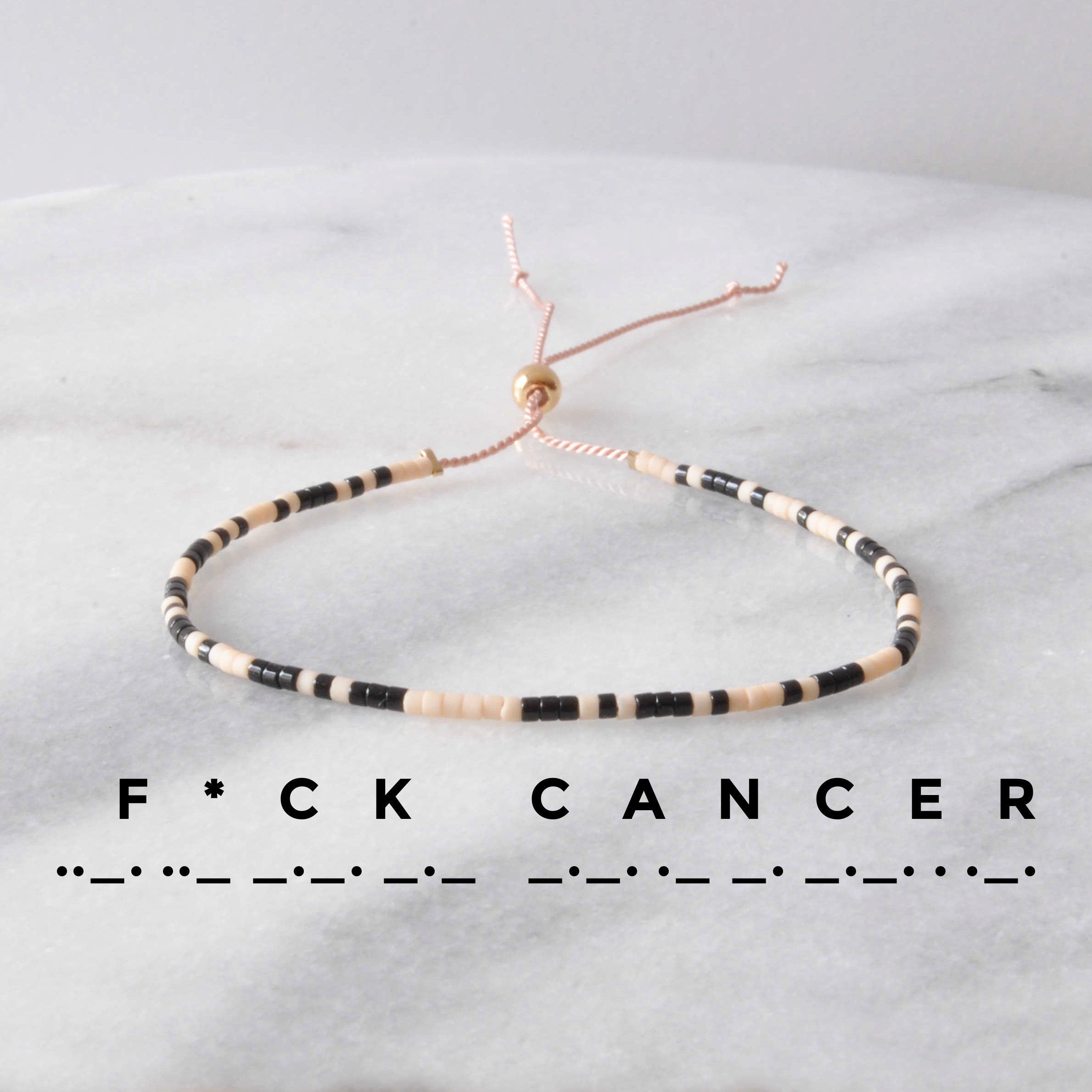 Fuck Cancer Morse Code Bracelet: Chemo Gift, Cancer Survivor - Etsy