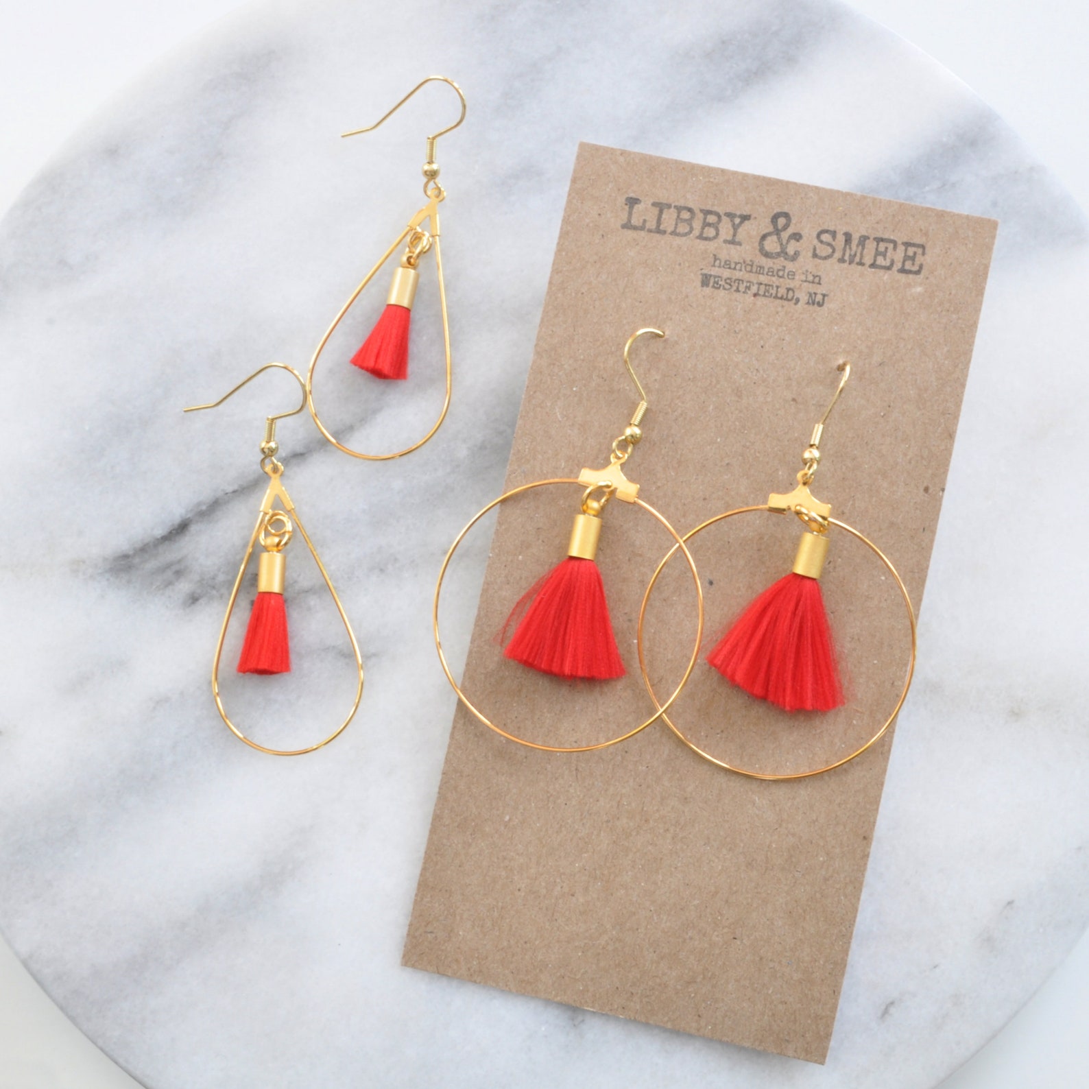 Tassel Hoop Earrings Boho Earrings Bohemian Earrings Tassel Etsy