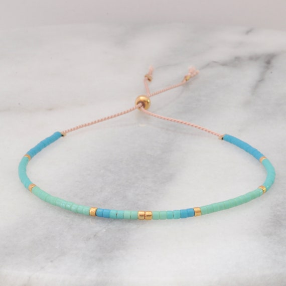 FINAL SALE - String of Beads Slider Bracelet