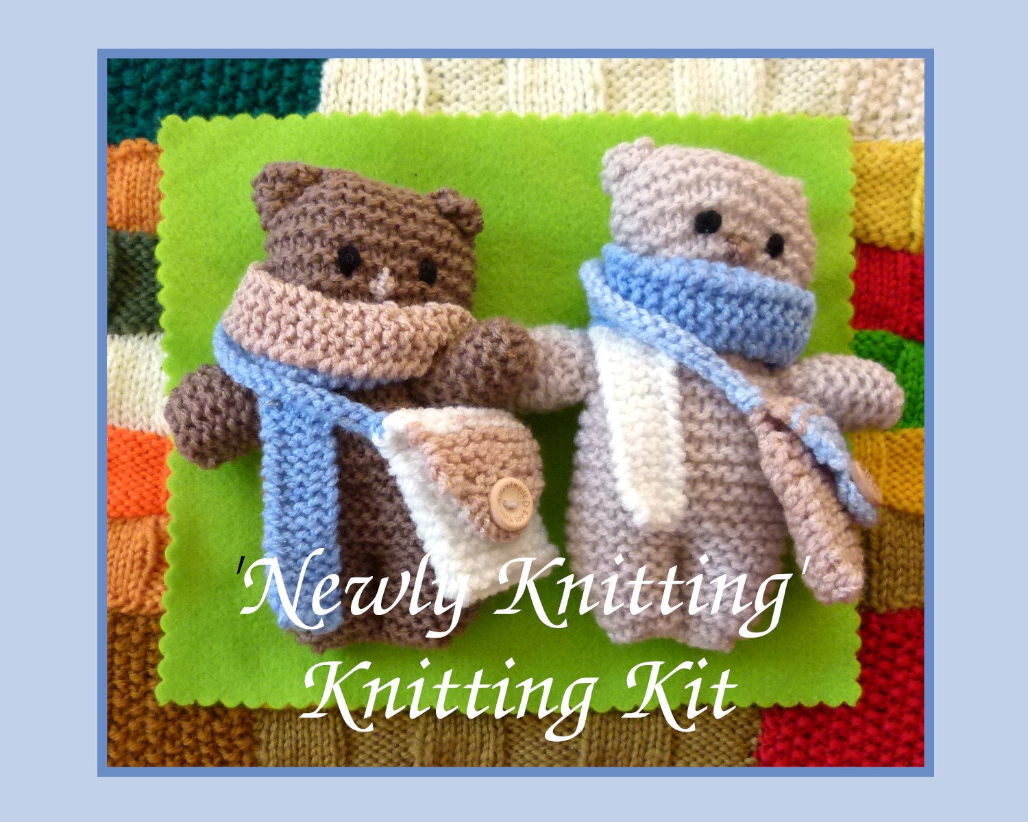 Knitting Kit Rainbow Wool Bamboo Knitting Needles Kids Knitting Kit  Beginners Knitting Learn to Knit Hand Painted Wool Wool 