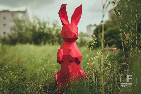 Bunny Papercraft Rabbit Origami Diy Easter Bunny Origami Diy Paper Rabbit Lowpoly Banny