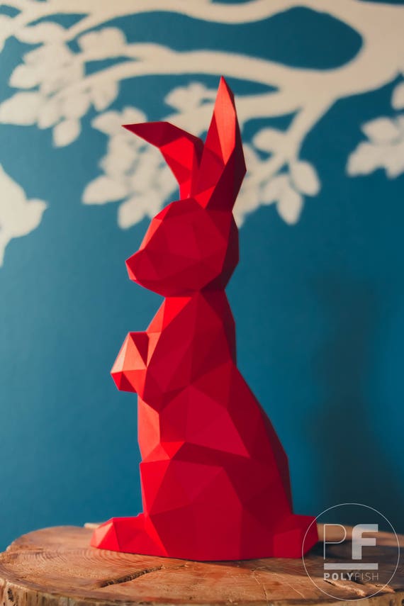 Bunny Papercraft Rabbit Origami Diy Easter Bunny Origami Diy Paper Rabbit Lowpoly Banny