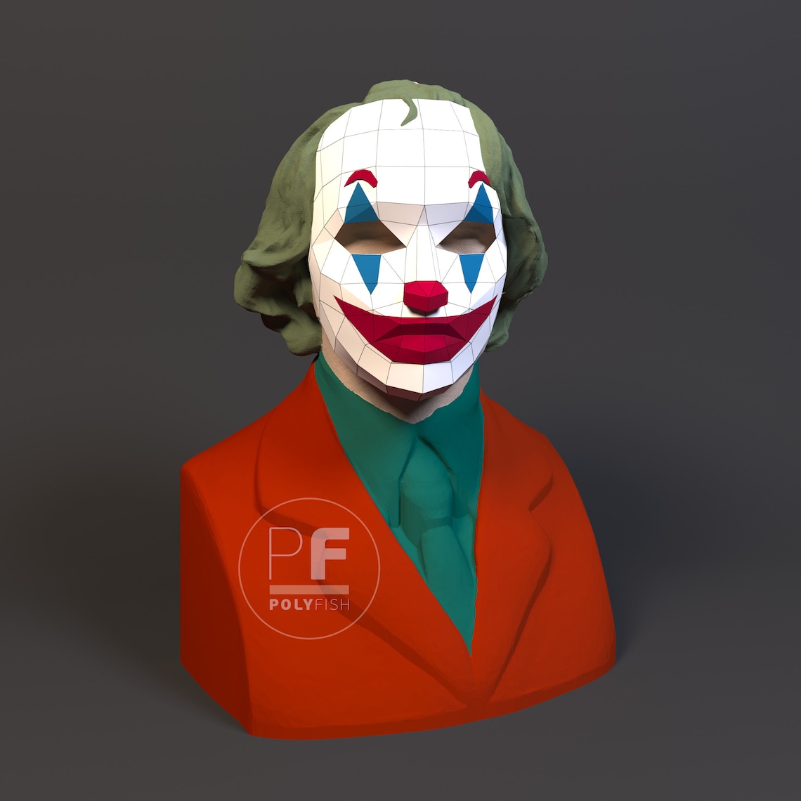 Joker Mask Joker DC Batman Paper Model Origami Mask Etsy