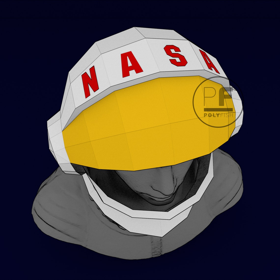 Astronaut Helmet Paper Model Origami Helmet Mask NASA Etsy