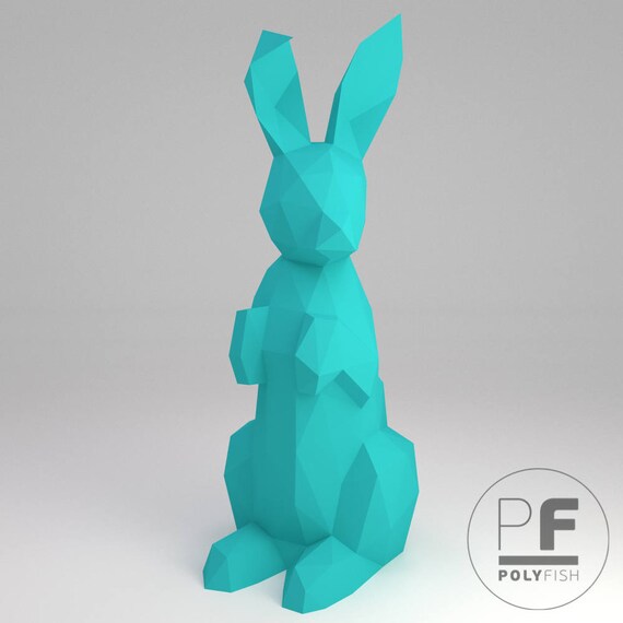 Bunny Papercraft Rabbit Origami Diy Easter Bunny Origami Diy Paper Rabbit Lowpoly Banny