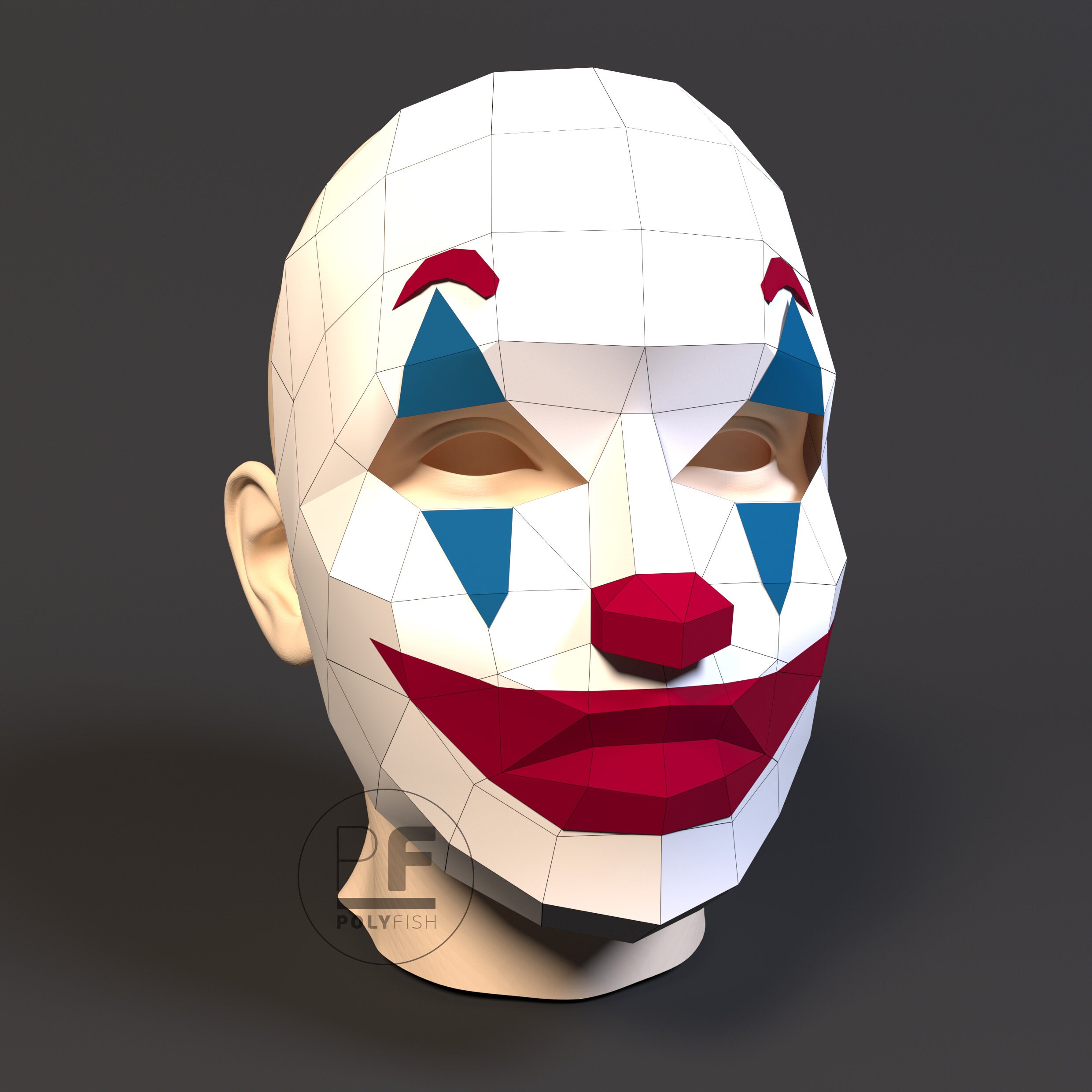Joker Mask Joker DC Batman Paper Model Origami Mask Etsy