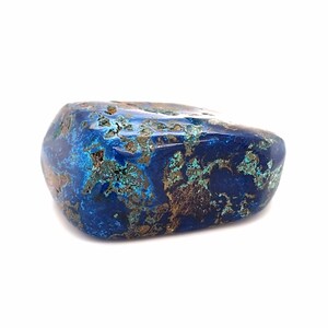 Shattuckite in Copper, Cuperite Matrix 37.1mm Polished Crystal Gemstone from Congo