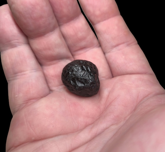 Colombianite "Stone of Lightning", 12.25g Mostly Round Raw Pseudo Tektite from Cauca, Colombia 23.4mm