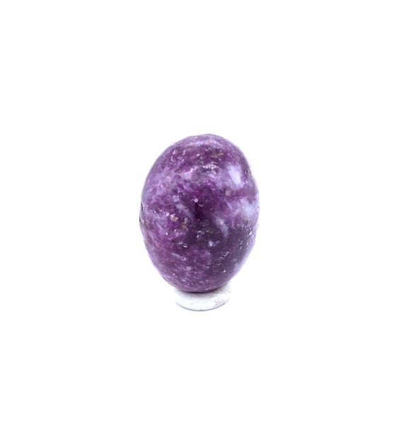 Lepidolite Mica, Quartz Inclusions, 34.2mm Tumbled & Hand Polished Stone from Brazil