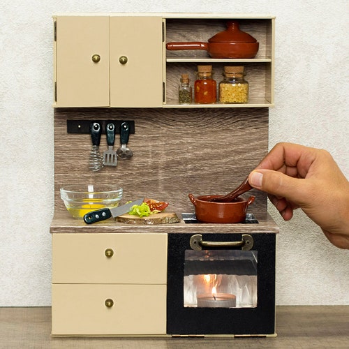 Miniature REAL COOKING KITCHEN Set Tiny Cooking Stove Mini Etsy