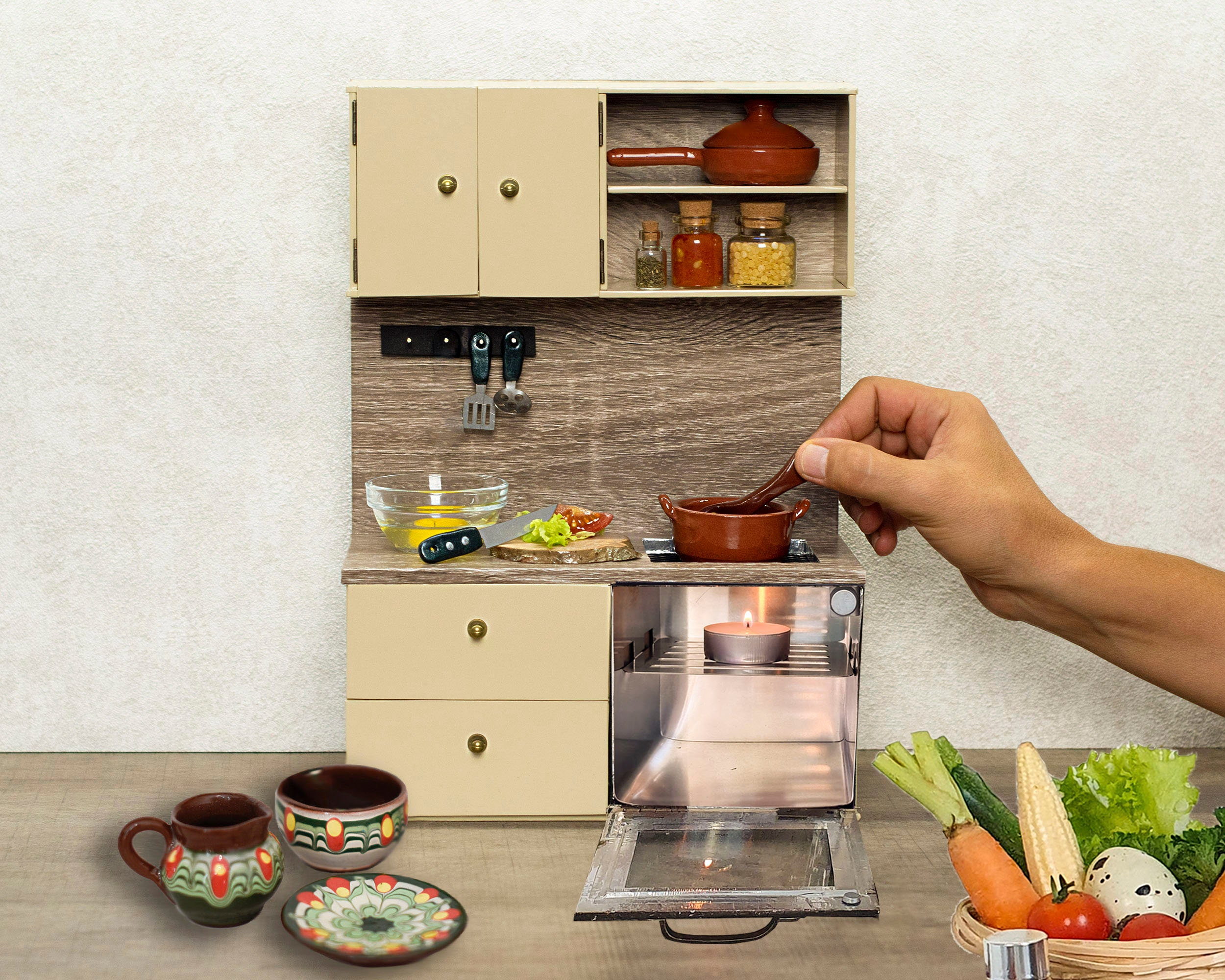 Miniature Kitchen REAL FOOD Cooking Tiny Stove Cooking Set Etsy Canada